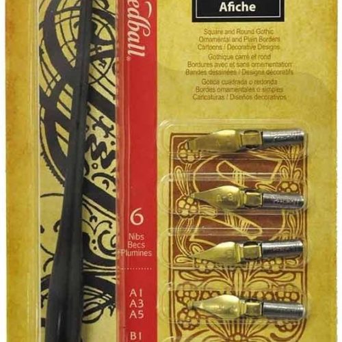 Kit para Caligrafia Speedball, 11012963, 6 Penas