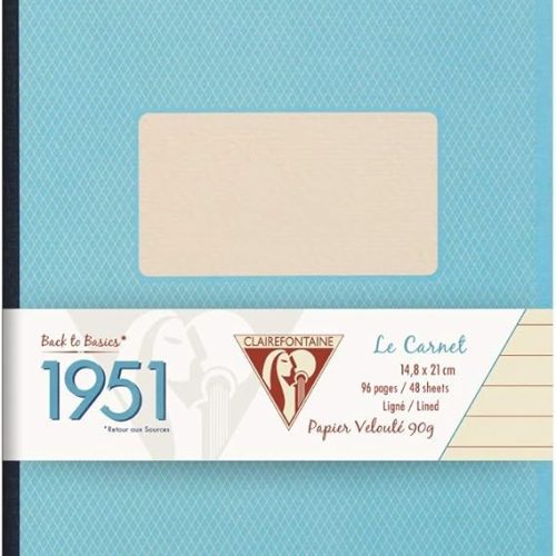 CLAIREFONTAINE Caderno com Pauta 1951 A5, Turquesa