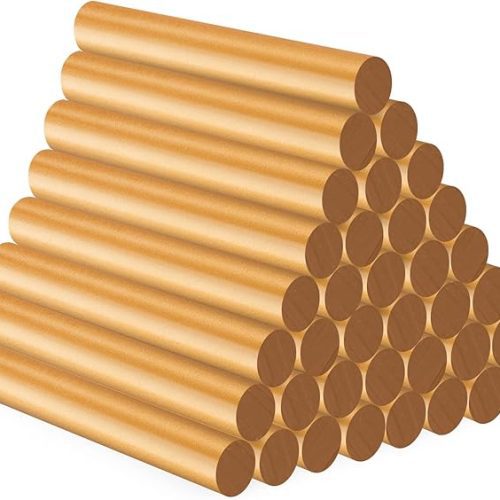 Bastões de cola quente dourados metálicos, tamanho completo, 36 peças de 10 cm de comprimento x 1 cm de diâmetro em bastões de cola quente coloridos, bastões de cola adesiva de alta e baixa, ENPOINT