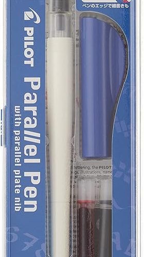 PILOT Conjunto de canetas de caligrafia Parallel com 4 pontas, pontas de 1,5 mm, 2,4 mm, 3,8 mm e 6,0 mm, inclui 4 cartuchos de tinta pretos e 4 vermelhos (90078)