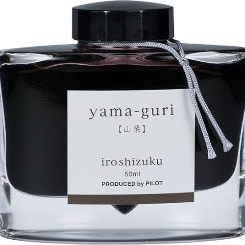 PILOT Tinta para caneta-tinteiro Iroshizuku, Yama-Guri, Castanho Selvagem (Marrom-escuro) Frasco de 50 ml (69219)