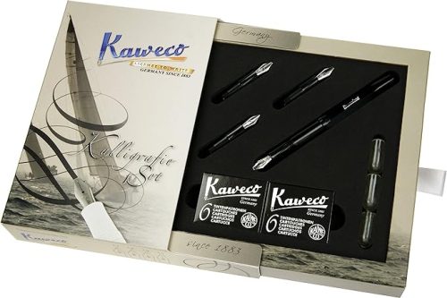 Conjunto de canetas-tinteiro CALLIGRAPHY preto (1.1/1.5/1.9/2.3), Kaweco