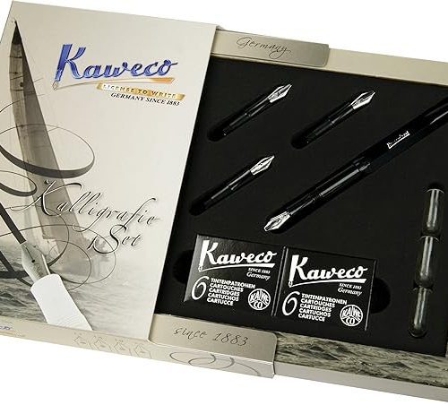 Conjunto de canetas-tinteiro CALLIGRAPHY preto (1.1/1.5/1.9/2.3), Kaweco